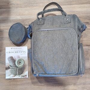 NEW Hooks & Needles Oxford Crafting / Art / Knitting Crochet Organizer Backpack